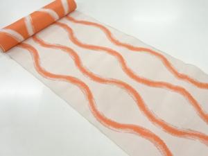 アンティーク　立涌模様織出し八寸帯地反物